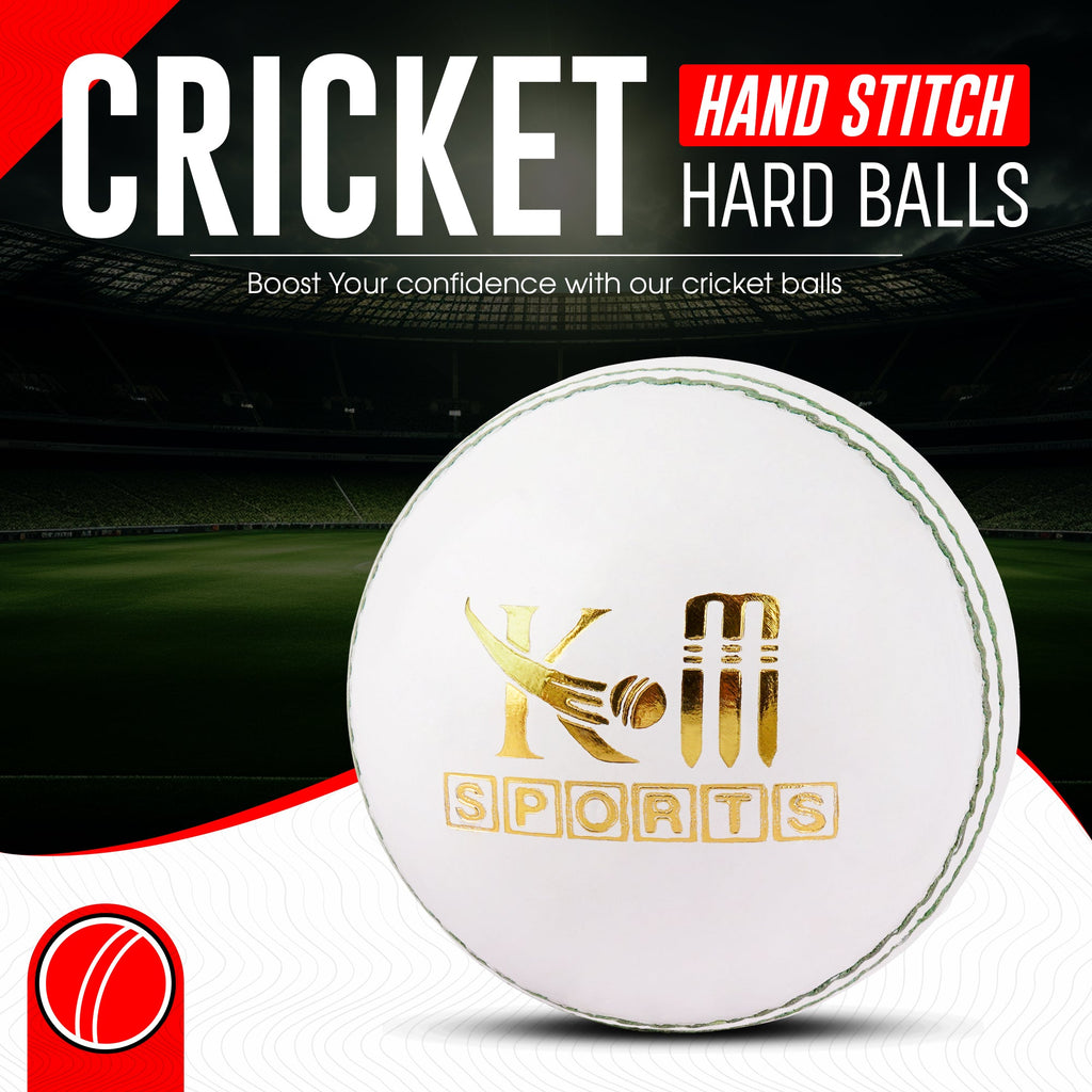 Leather Cricket Ball – Red & White 156g | KM SPORTS | Buy Online in UAE, Dubai & Abu Dhabi