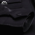 MONT5  Diran Men Black Classic Leather Jacket with Shirt Collar