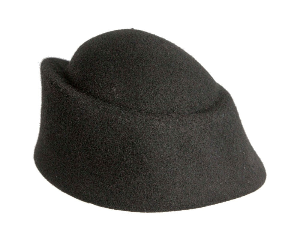 Unique black ladies winter felt fashion hat