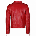 Men’s Supreme Red Biker Fashion Leather Jacket
