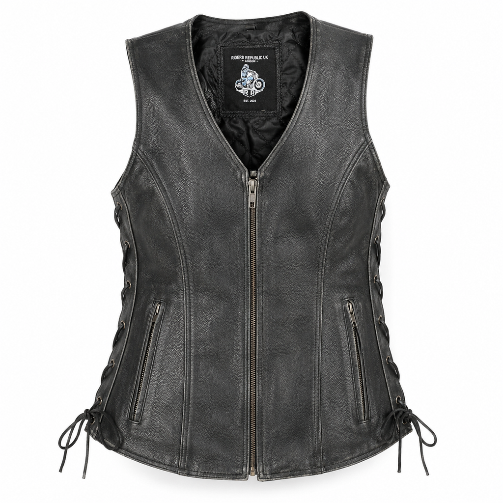 Women’s Gun Pocket Fashion Leather Vest